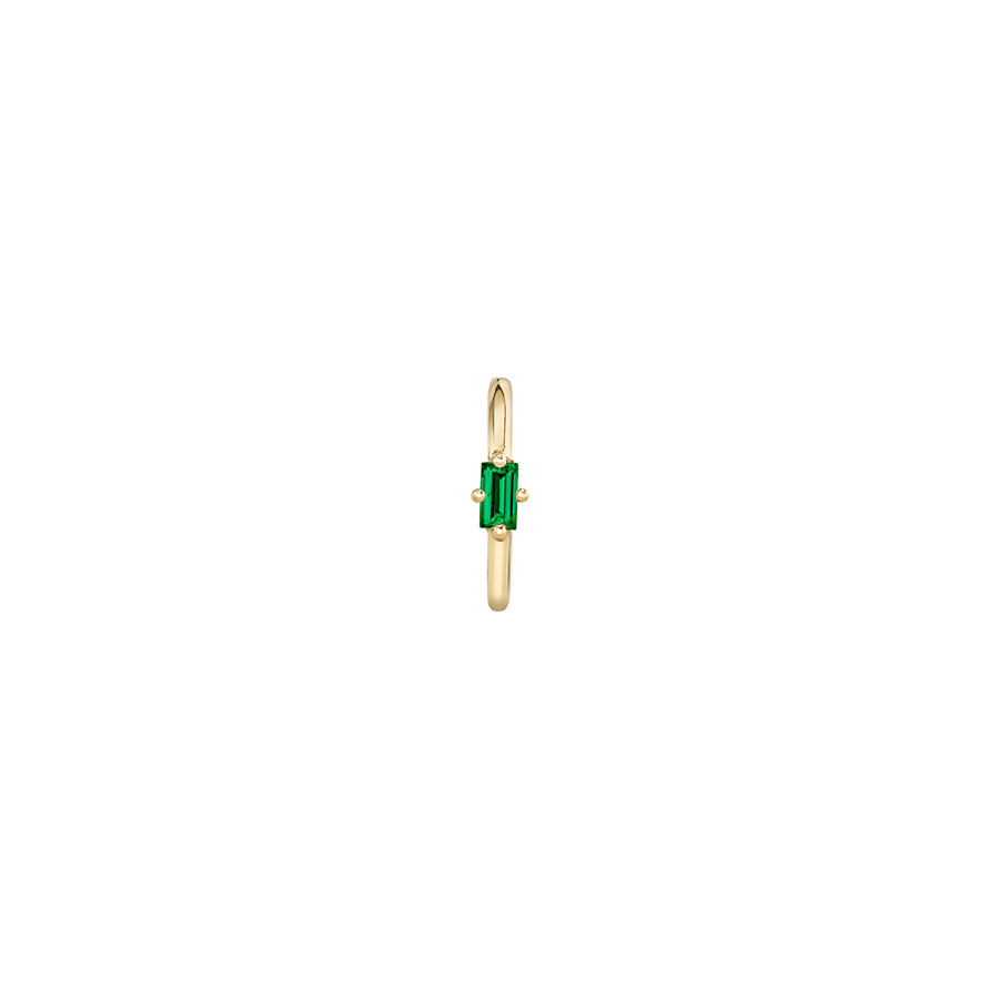 Lizzie Mandler Seamless Emerald Huggie - 8mm - Earrings - Broken English Jewelry