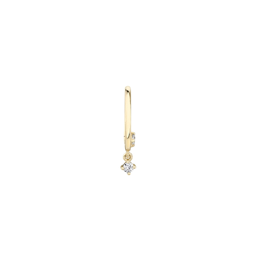 Lizzie Mandler Seamless Star Drop Huggie - Diamond - Earrings - Broken English Jewelry