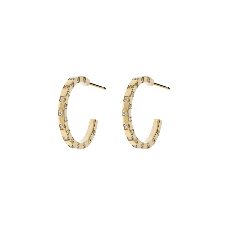 Āzlee Scattered Hoops - Diamond - Earrings - Broken English Jewelry