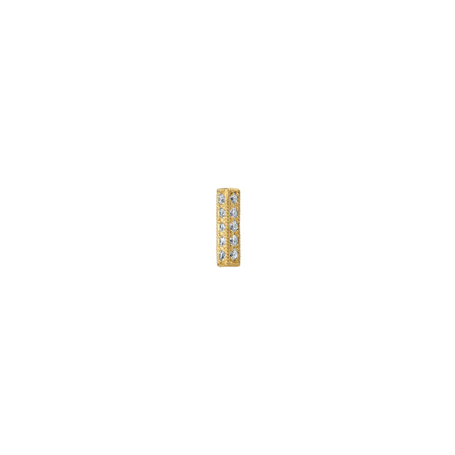 Lizzie Mandler Double Sided Knife Edge Bar Diamond Stud - Earrings - Broken English Jewelry