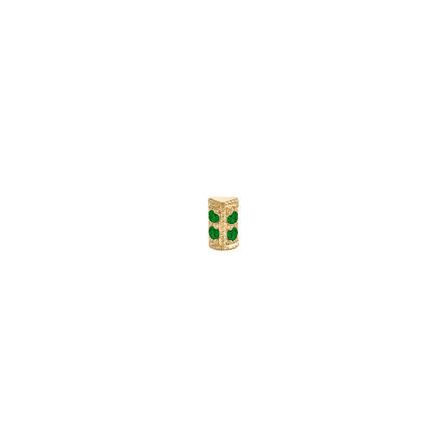 Lizzie Mandler Mini Bar Emerald Stud - Earrings - Broken English Jewelry