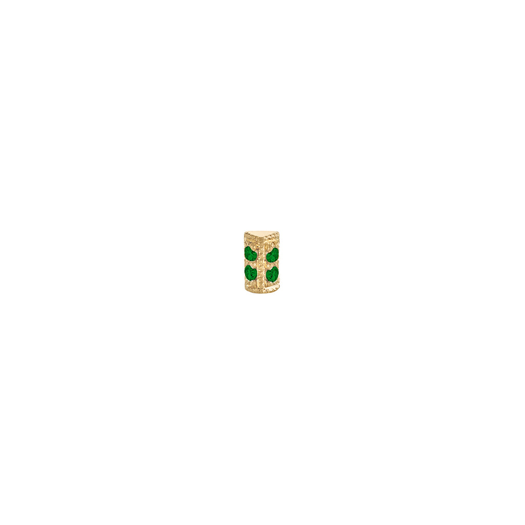 Lizzie Mandler Baguette Emerald Mini Stud ピアス Emerald Baguette and XS Link Stud - Lizzie Mandler