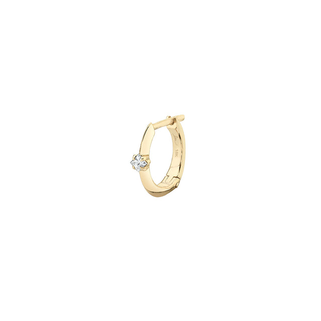 Lizzie Mandler Knife Edge Diamond Huggie - Earrings - Broken English Jewelry