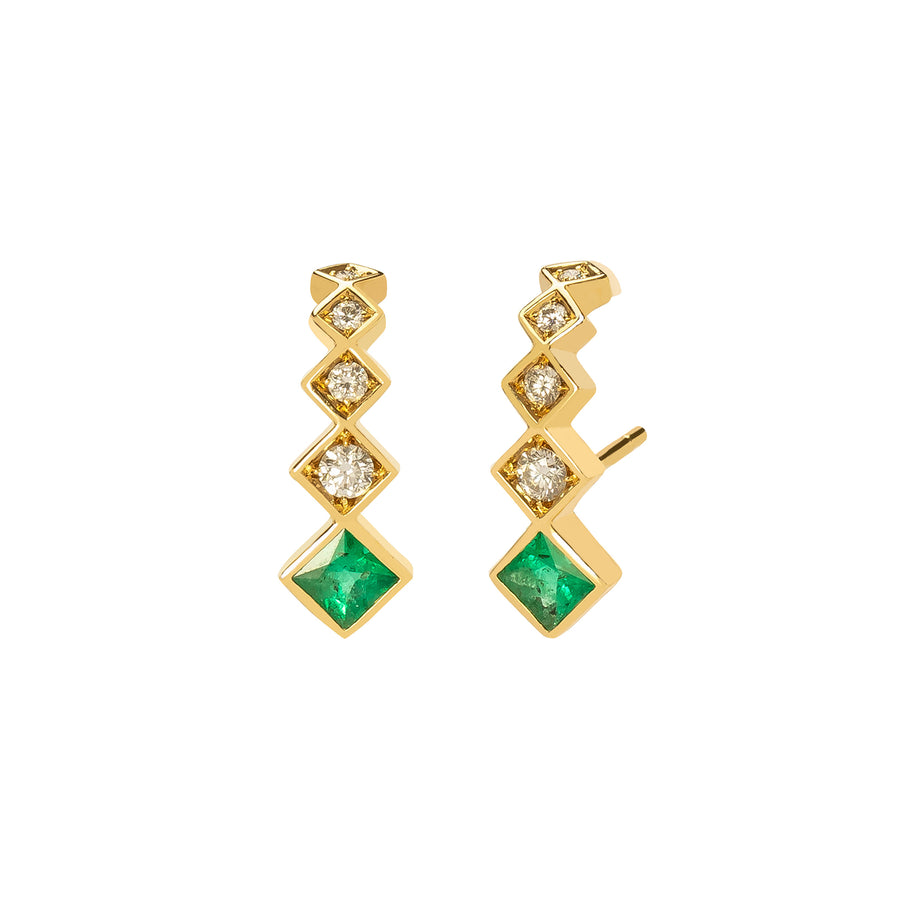 Ara Vartanian Emerald & Diamond Earrings - Earrings - Broken English Jewelry