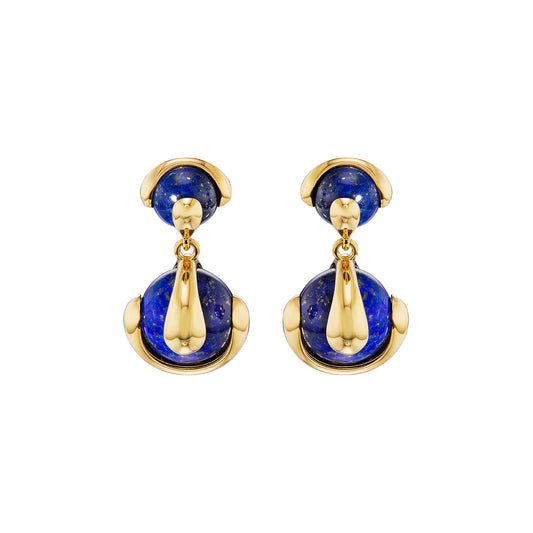 Cardan Drop Earrings - Lapis - Main Img