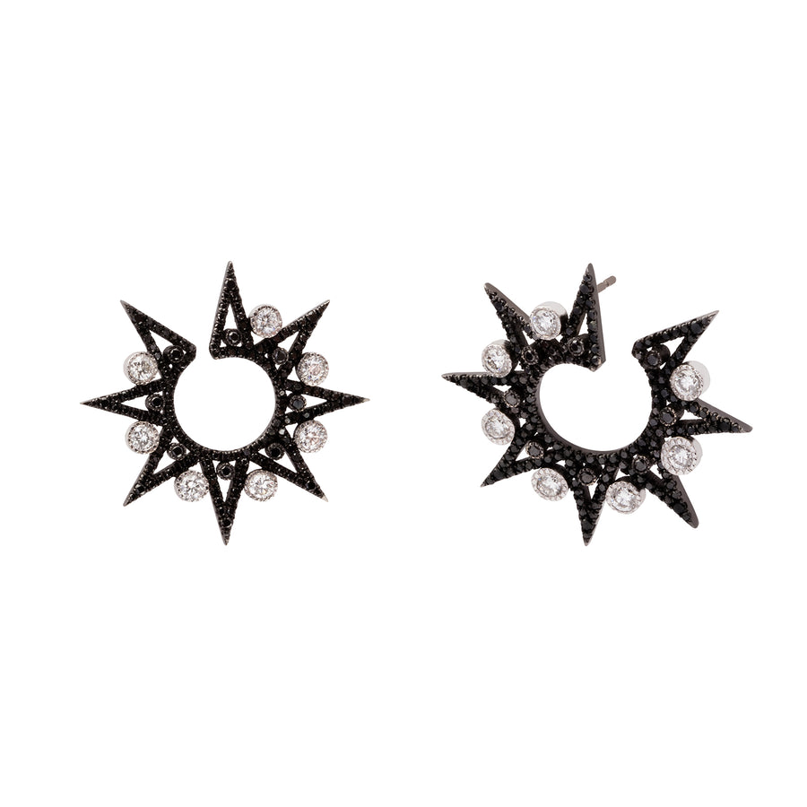 Colette Star Spike Earrings - Diamond - Broken English Jewelry
