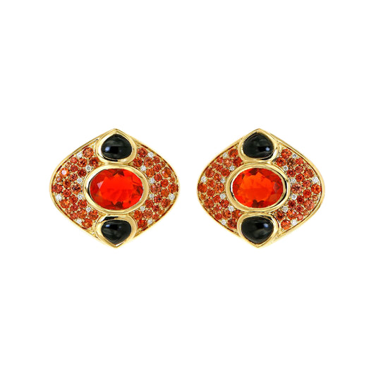 Lucilla Earrings - Fire Opal - Main Img