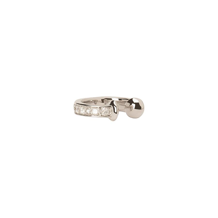 Ara Vartanian Diamond Earcuff - White Gold - Earrings - Broken English Jewelry