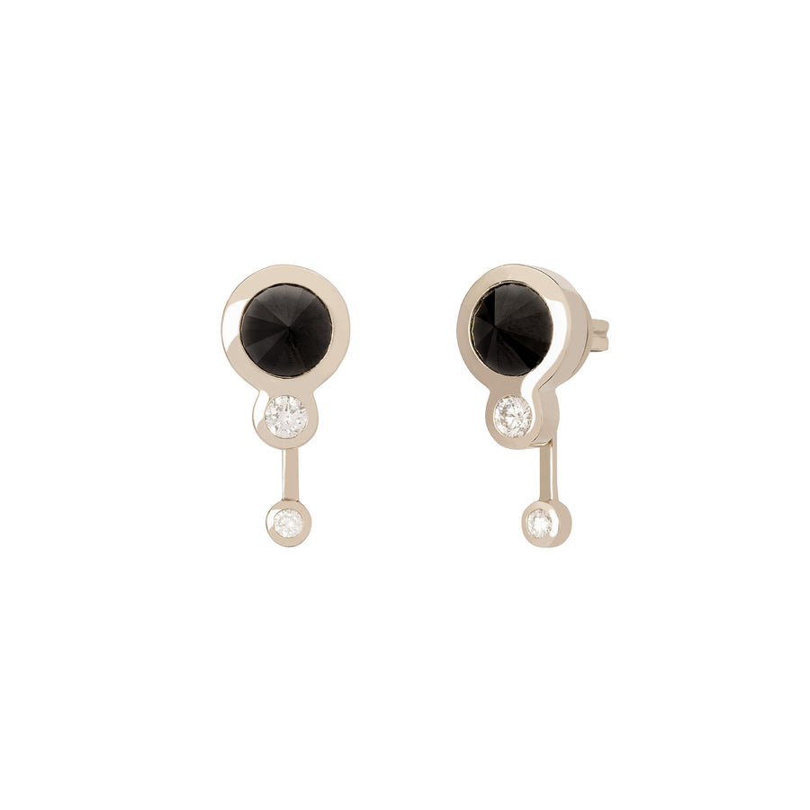 Ara Vartanian Medium Drop Earrings - Black & White Diamond - Broken English Jewelry