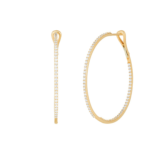 Infinity Hoops - Yellow Gold - Main Img