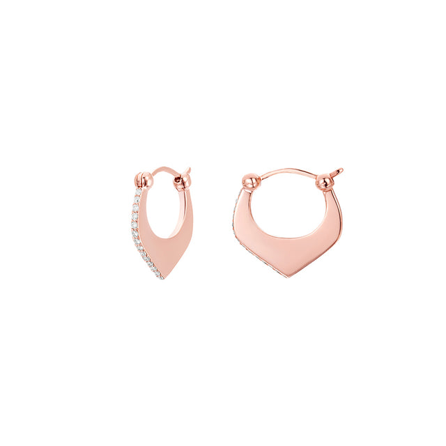 Carbon & Hyde Nirvana Huggies - Rose Gold - Broken English Jewelry