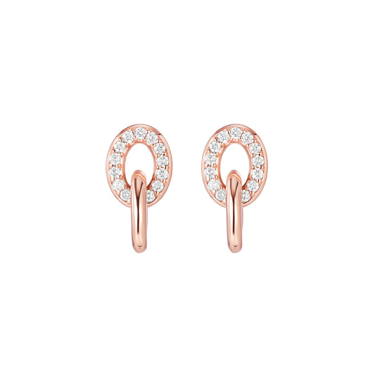 Linked Earrings - Rose Gold - Main Img