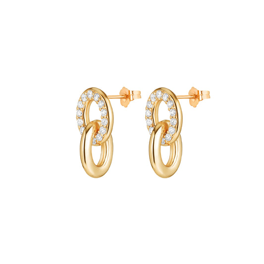 Linked Earrings - Yellow Gold