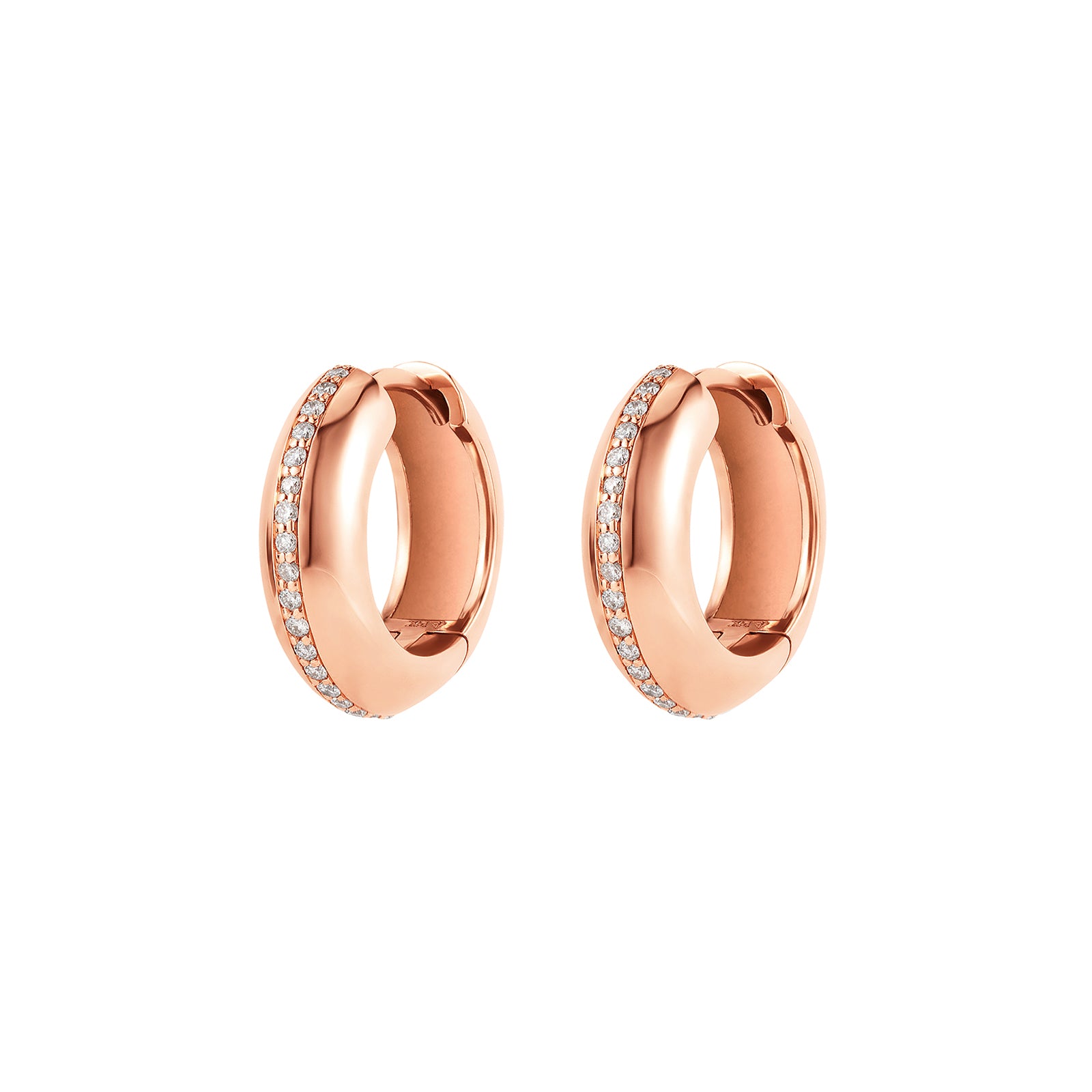 Carbon & Hyde Bubble Huggies - Rose Gold - Earrings - Broken English Jewelry