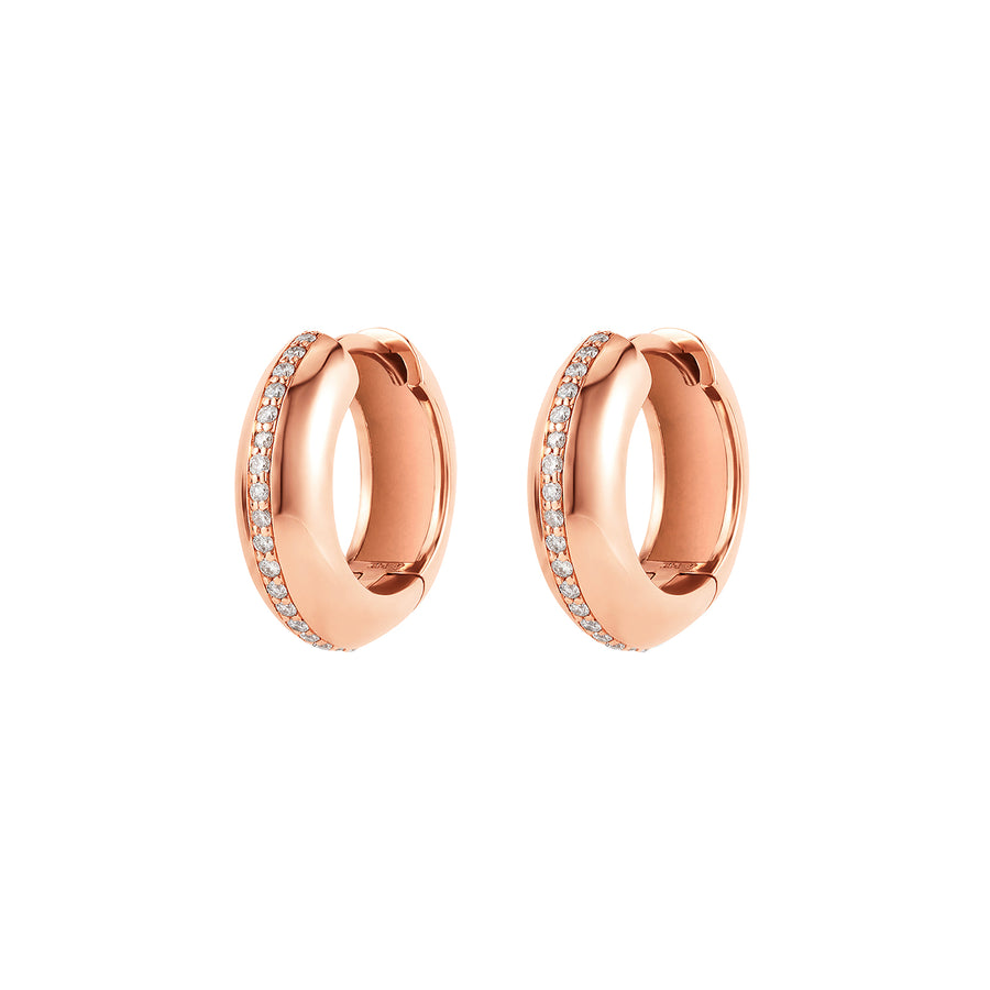 Carbon & Hyde Bubble Huggies - Rose Gold - Earrings - Broken English Jewelry
