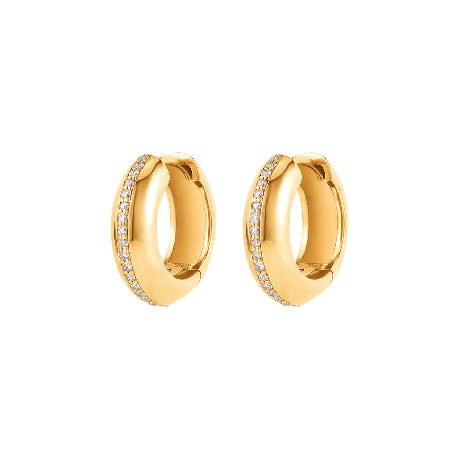 Carbon & Hyde Bubble Huggies - Yellow Gold - Earrings - Broken English Jewelry
