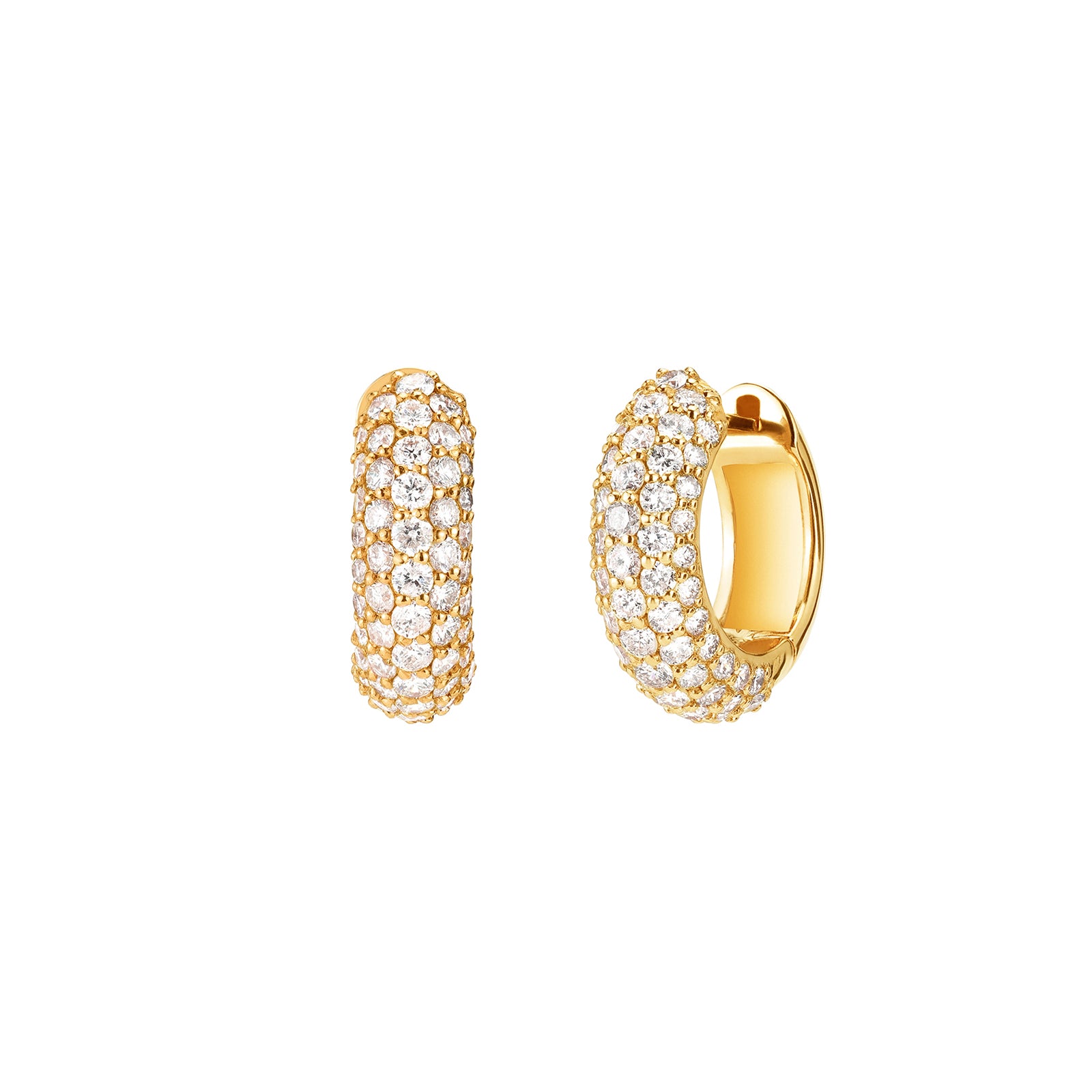 Carbon & Hyde XL Boom Huggies - Yellow Gold - Broken English Jewelry