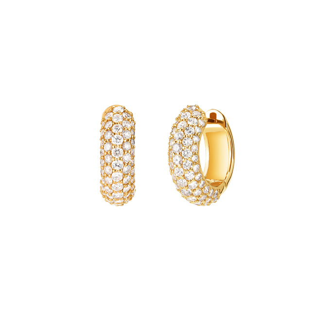 Carbon & Hyde XL Boom Huggies - Yellow Gold - Broken English Jewelry