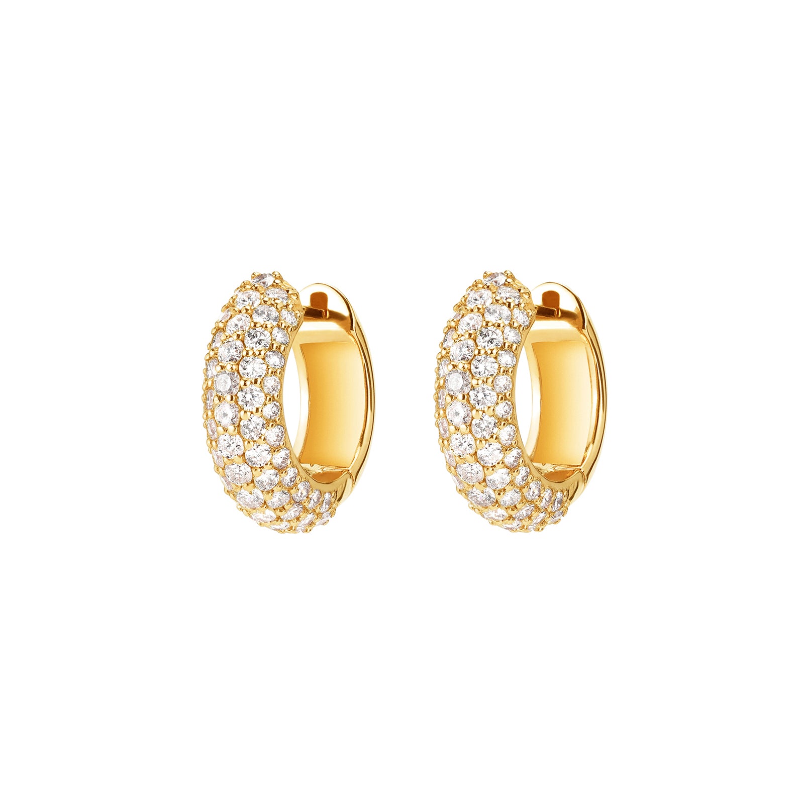 Carbon & Hyde XL Boom Huggies - Yellow Gold - Broken English Jewelry