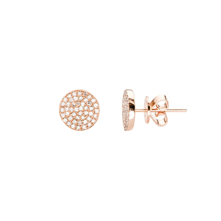 EF Collection Disc Studs - Rose Gold - Broken English Jewelry