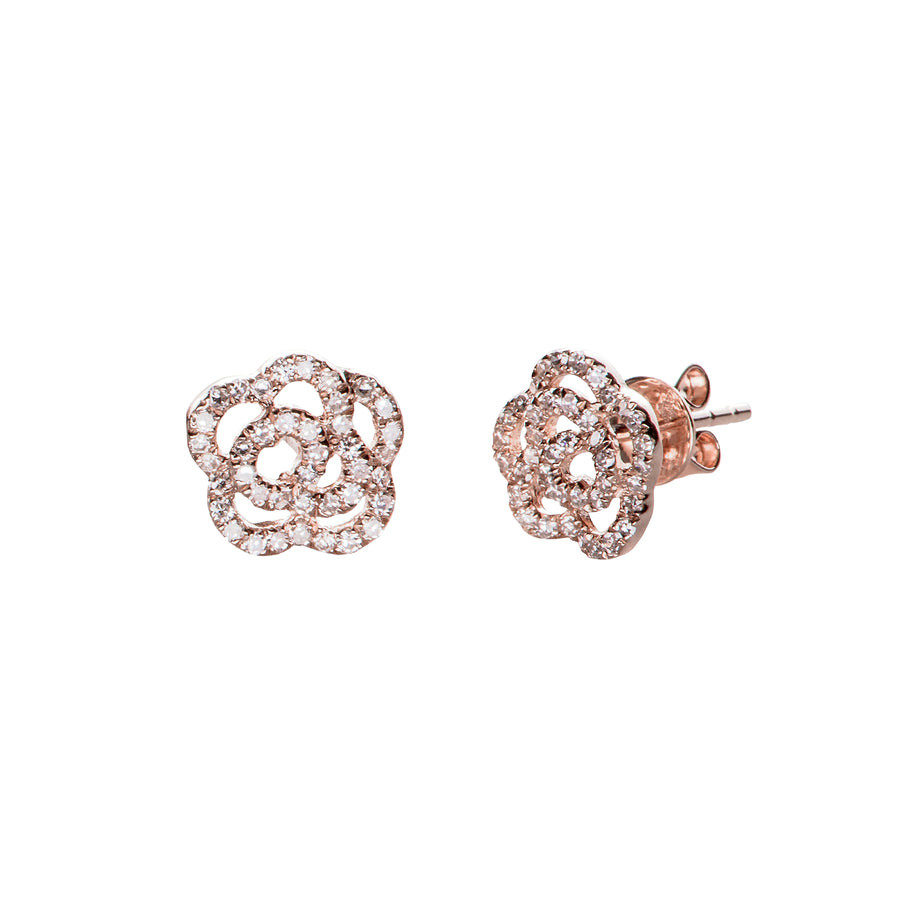 EF Collection Rose Stud - Rose Gold - Broken English Jewelry