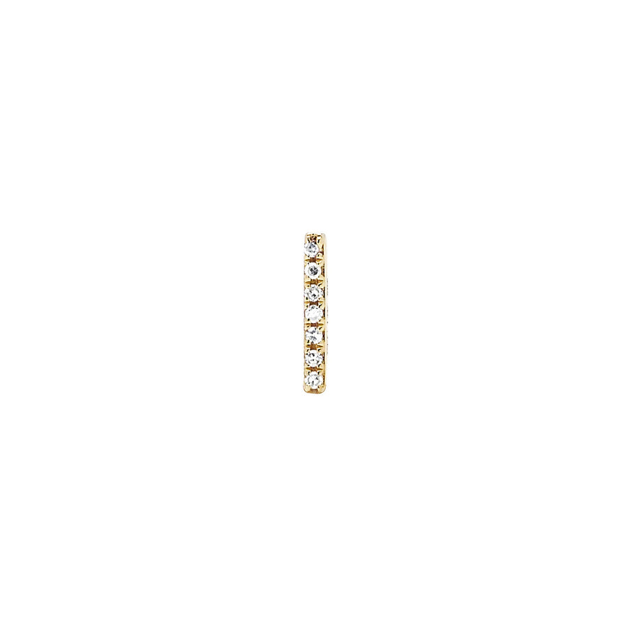 EF Collection Mini Bar Stud - Yellow Gold - Earrings - Broken English Jewelry