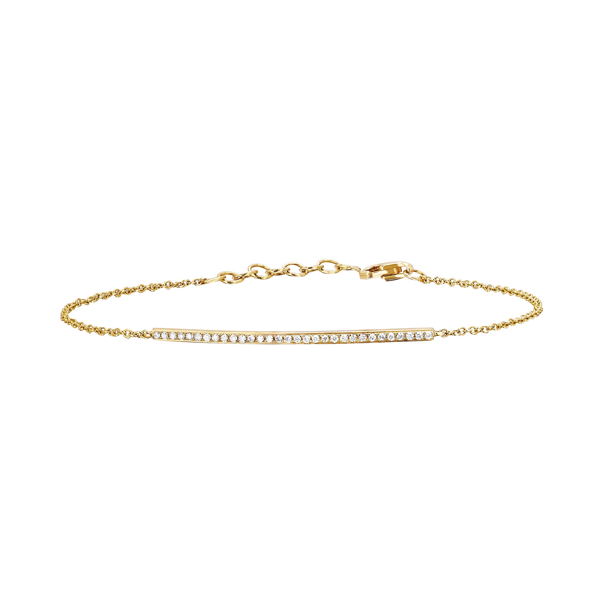 EF Collection Diamond Bar Chain Bracelet - bracelets - Broken English ...