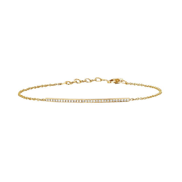 EF Collection Diamond Bar Chain Bracelet - Broken English Jewelry