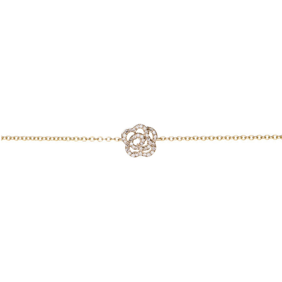EF Collection Diamond Rose Chain Bracelet - Broken English Jewelry