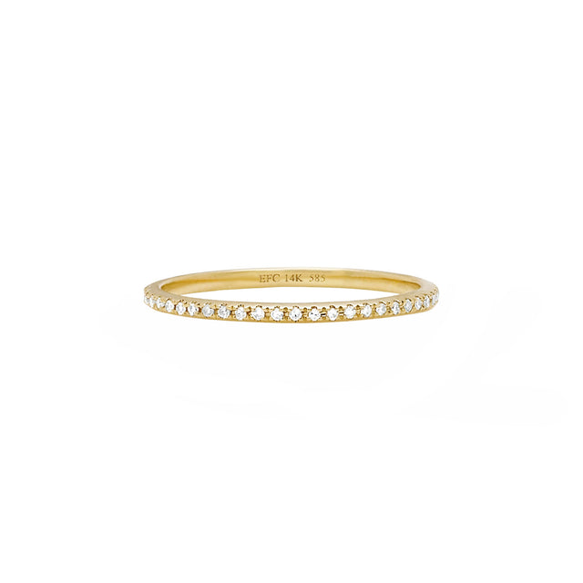 EF Collection Eternity Diamond Band - Yellow Gold - Rings - Broken English Jewelry