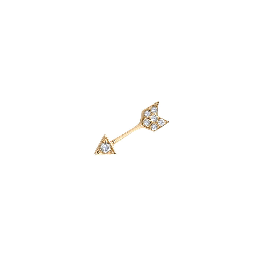 EF Collection Mini Arrow Stud - Yellow Gold - Earrings - Broken English Jewelry