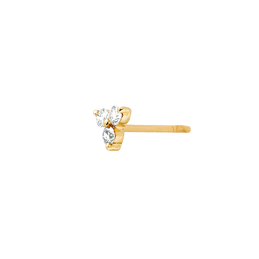 EF Collection Trio Stud - Yellow Gold - Earrings - Broken English Jewelry