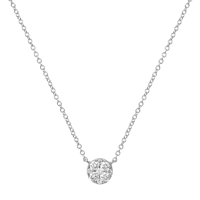 EF Collection Disc Choker Necklace - White Gold - Necklaces - Broken English Jewelry