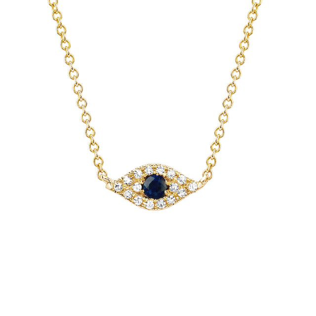 EF Collection Diamond Evil Eye Choker - Sapphire - Broken English Jewelry
