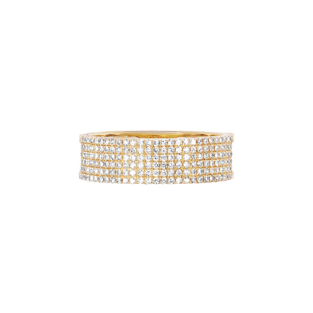 EF Collection Diamond Cigar Band - Yellow Gold - Broken English Jewelry