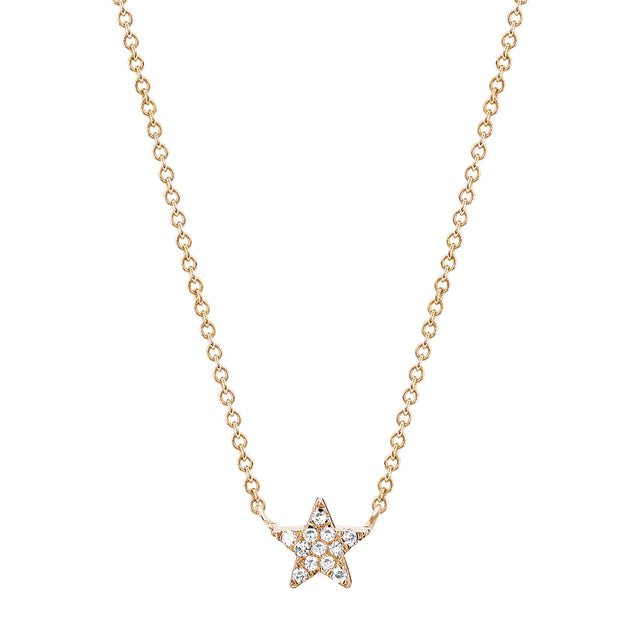 EF Collection Diamond Star Choker Necklace - Rose Gold - Necklaces - Broken English Jewelry