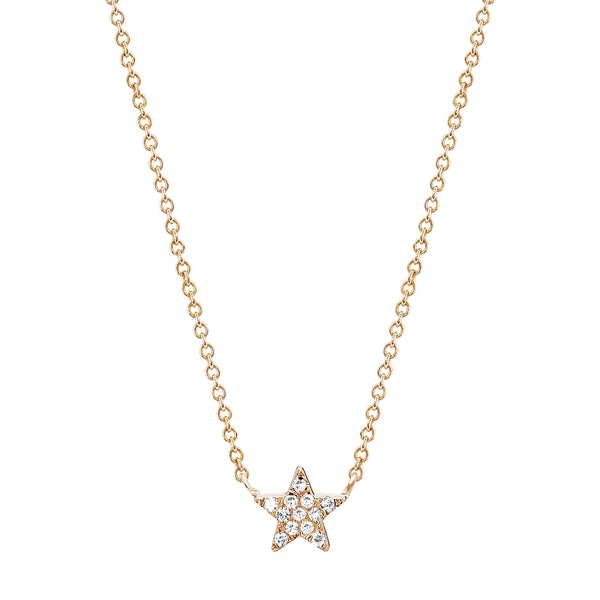EF Collection Diamond Star Choker Necklace - Rose Gold