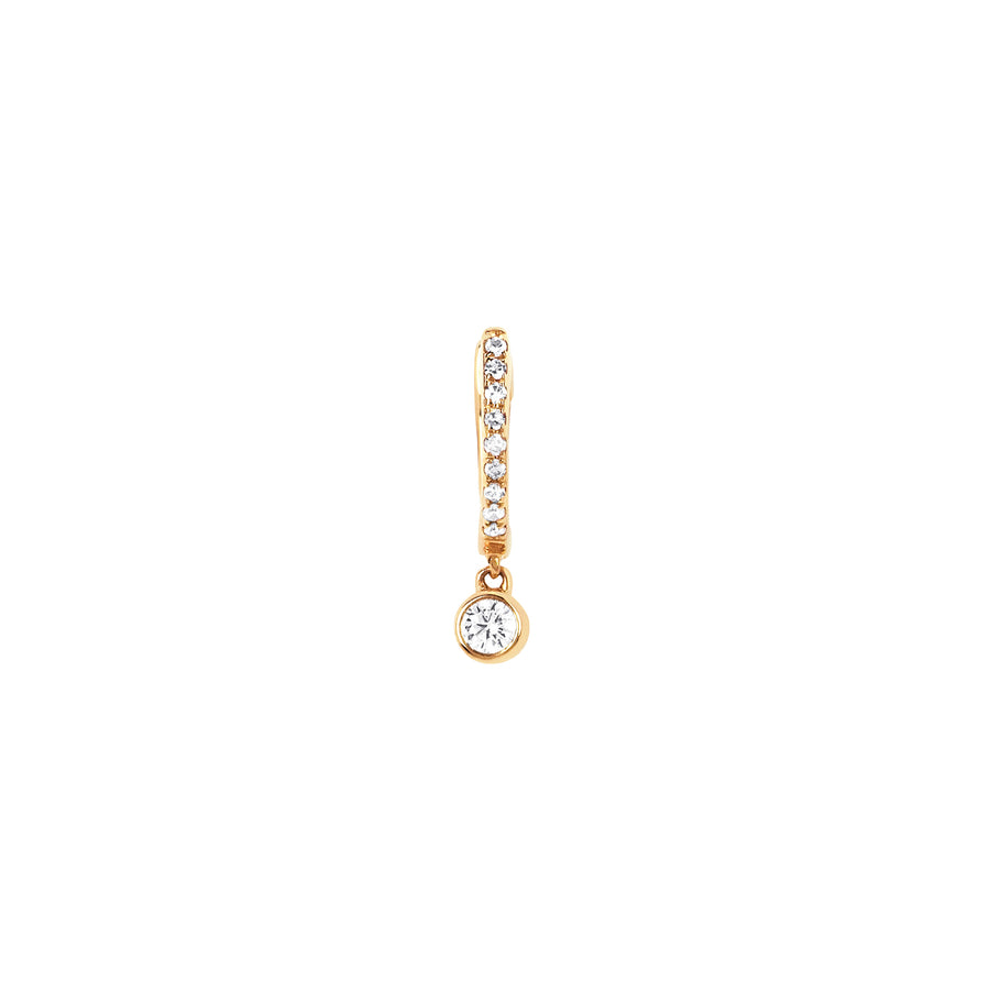 EF Collection Mini Pave Huggie Bezel Drop - Yellow Gold - Broken English Jewelry