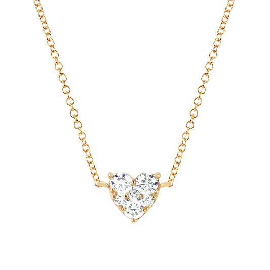 Diamond Heart Choker Necklace - Main Img