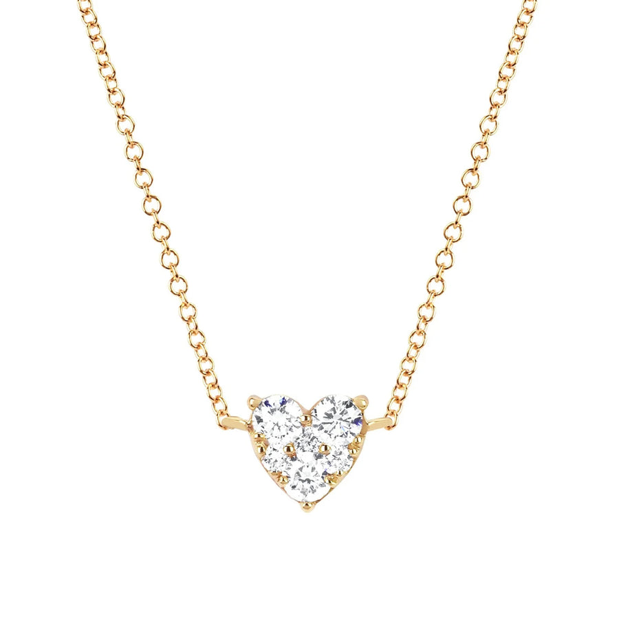 EF Collection Diamond Heart Choker Necklace  - Necklaces - Broken English Jewelry
