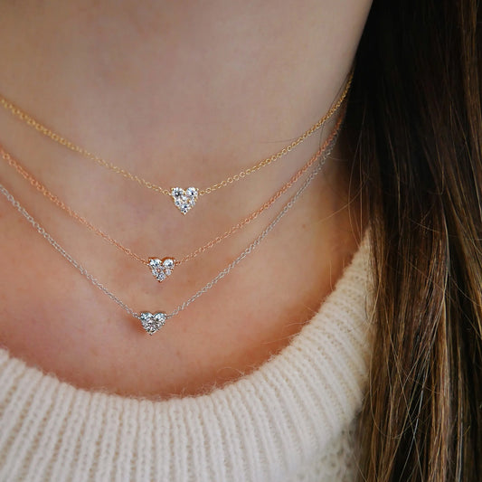 Diamond Heart Choker Necklace