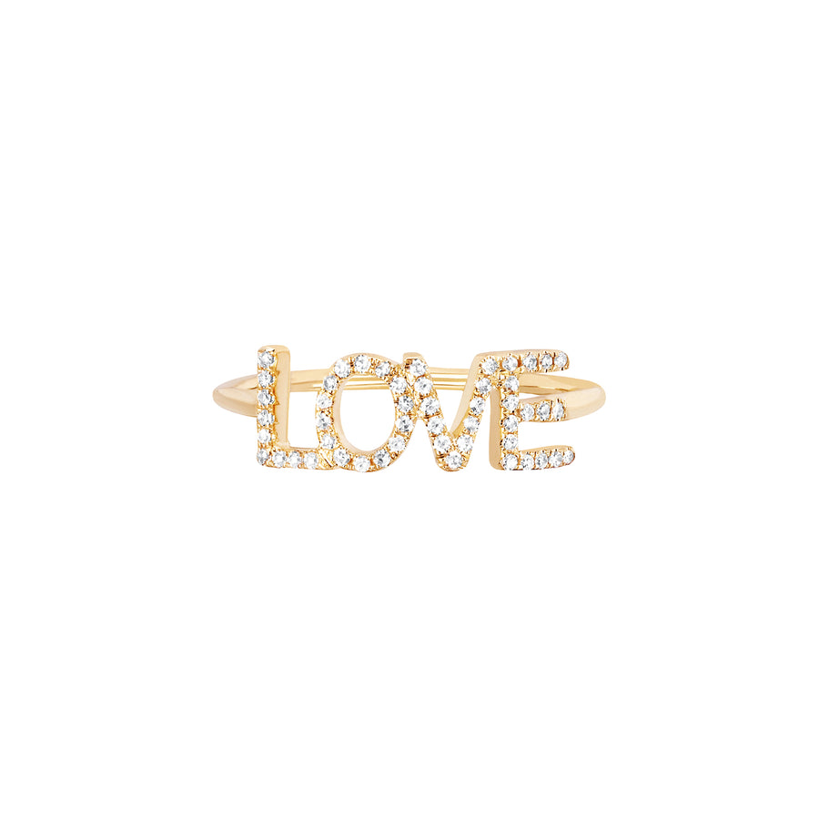 EF Collection Diamond Love Ring - Yellow Gold - Broken English Jewelry