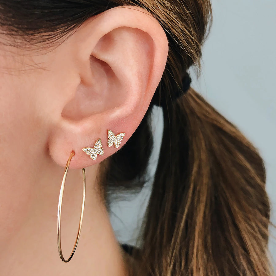 EF Collection Perfect Gold Hoops - Rose Gold - Earrings - Broken English Jewelry