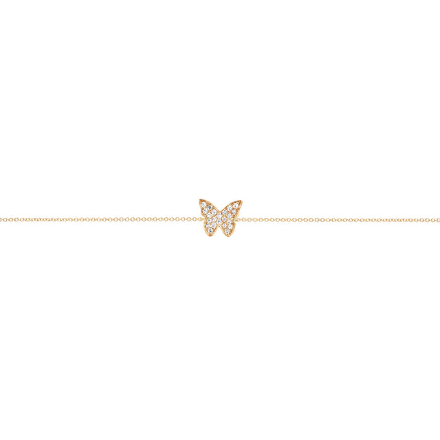 EF Collection Diamond Butterfly Bracelet - Yellow Gold - Broken English Jewelry