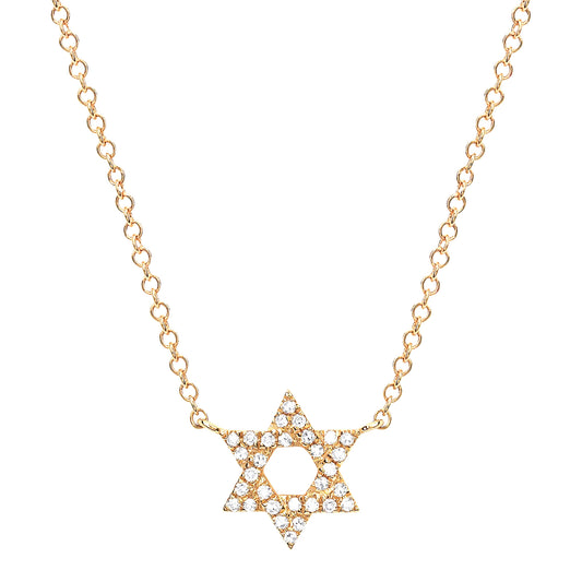Star Of David Necklace - Yellow Gold - Main Img