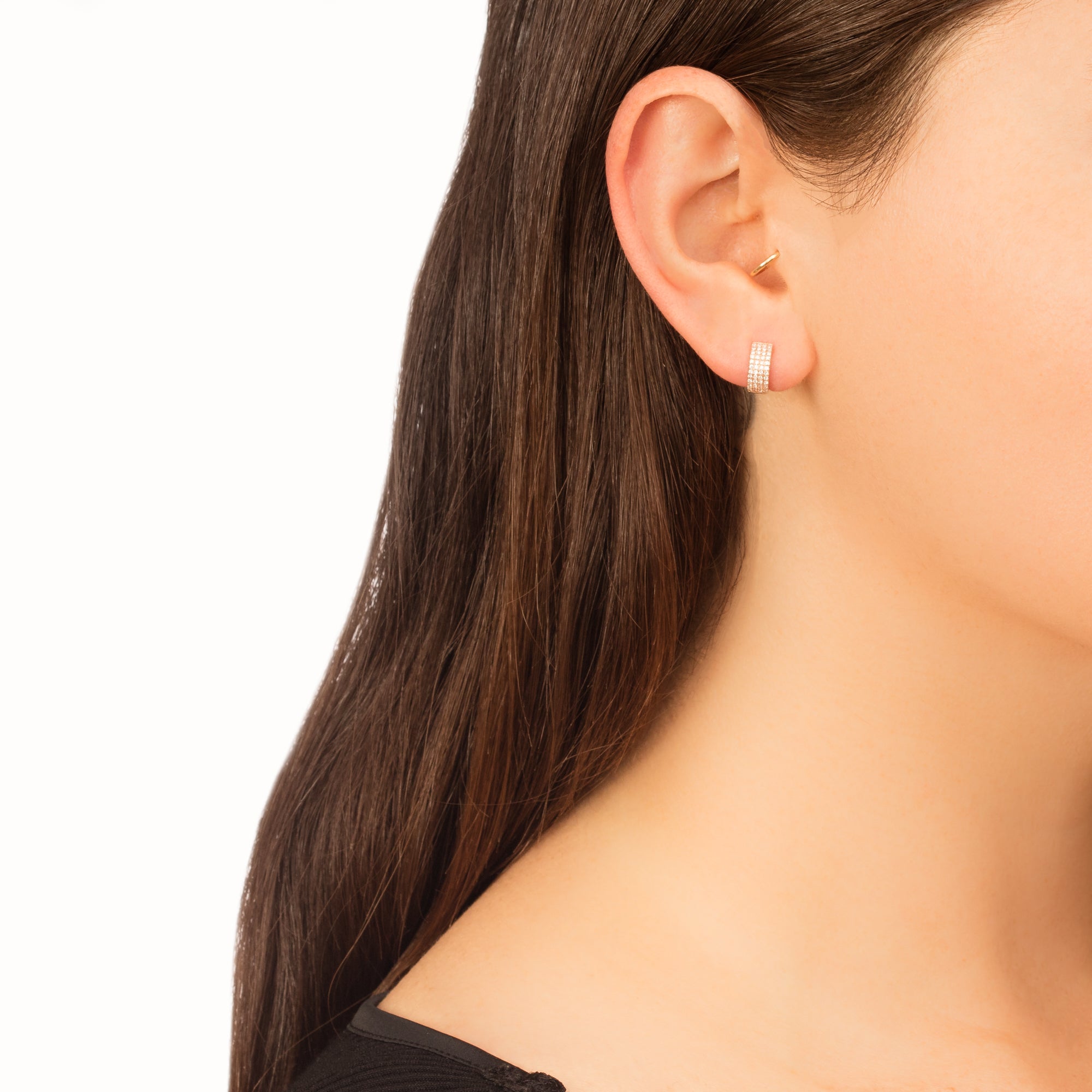 EF Collection Jumbo Huggie Earrings - Yellow Gold - Earrings - Broken English Jewelry