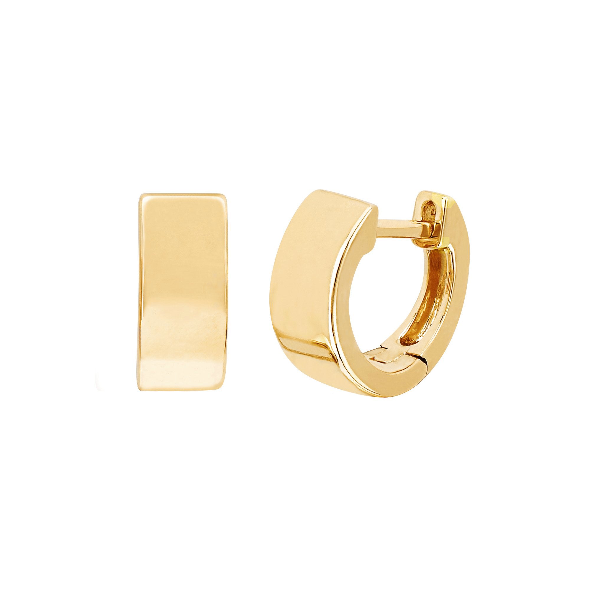 EF Collection Jumbo Huggie Earrings - Yellow Gold - Earrings - Broken English Jewelry