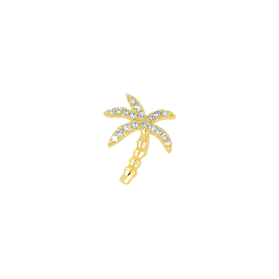 EF Collection Wild Palm Diamond Stud - Yellow Gold - Earrings - Broken English Jewelry
