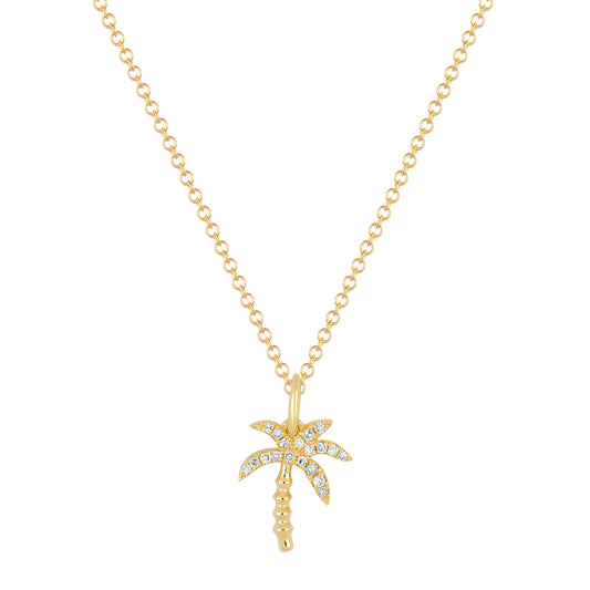 Wild Palm Diamond Necklace - Yellow Gold - Main Img