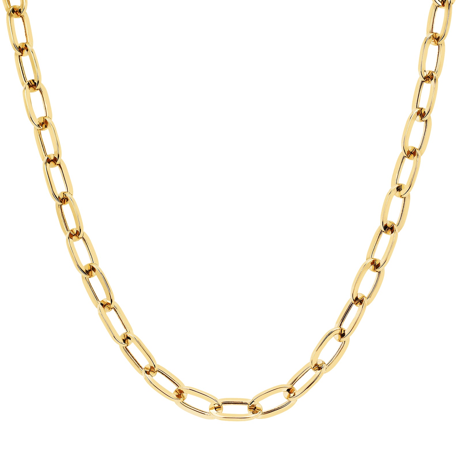 EF Collection Jumbo Link Necklace - Yellow Gold - Broken English Jewelry